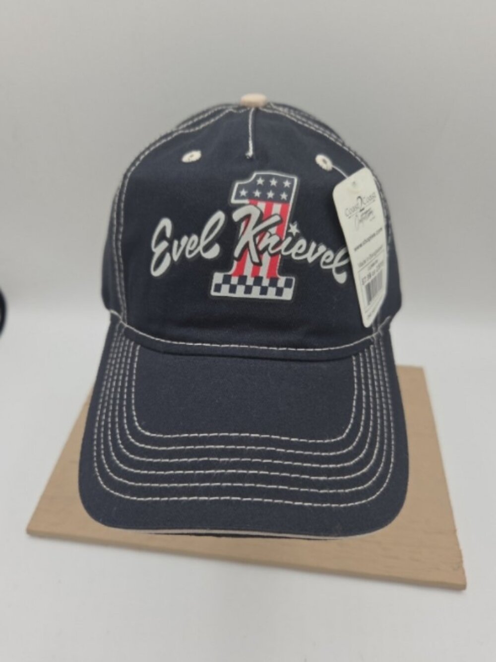Evel Knievel #1 Black Snapback Hat – H3 Headwear – NWT